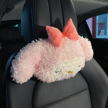 Χαριτωμένο μαλακό ροζ πούδρα Κορίτσι Καρδιά Merlot Rabbit βελούδινο προσκέφαλο αυτοκινήτου Marshmallow Μαξιλάρι λαιμού