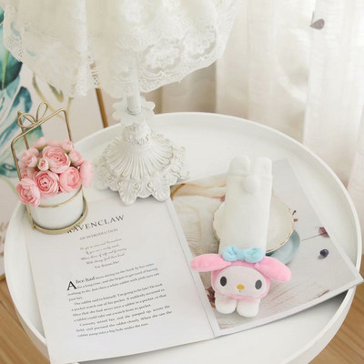 Aranyos puha rózsaszín púder lány szív Merlot Rabbit plüss autós fejtámla Marshmallow nyakpárna