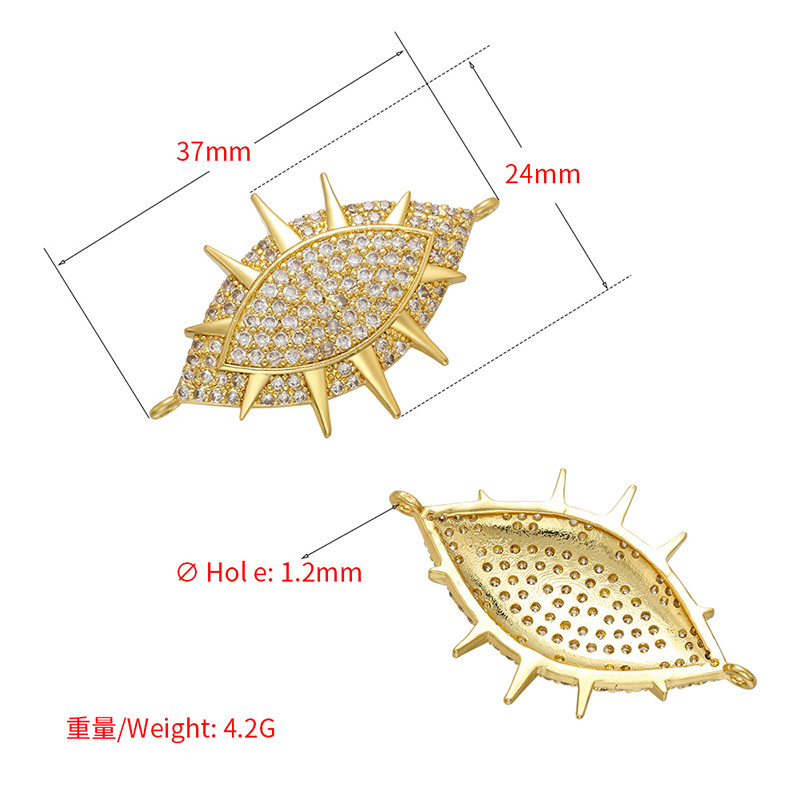 ZHUKOU 24x37mm CZ kristály Boom szem csatlakozó női barkács karkötő nyaklánc ékszer Kiegészítők leletek modell:VS456