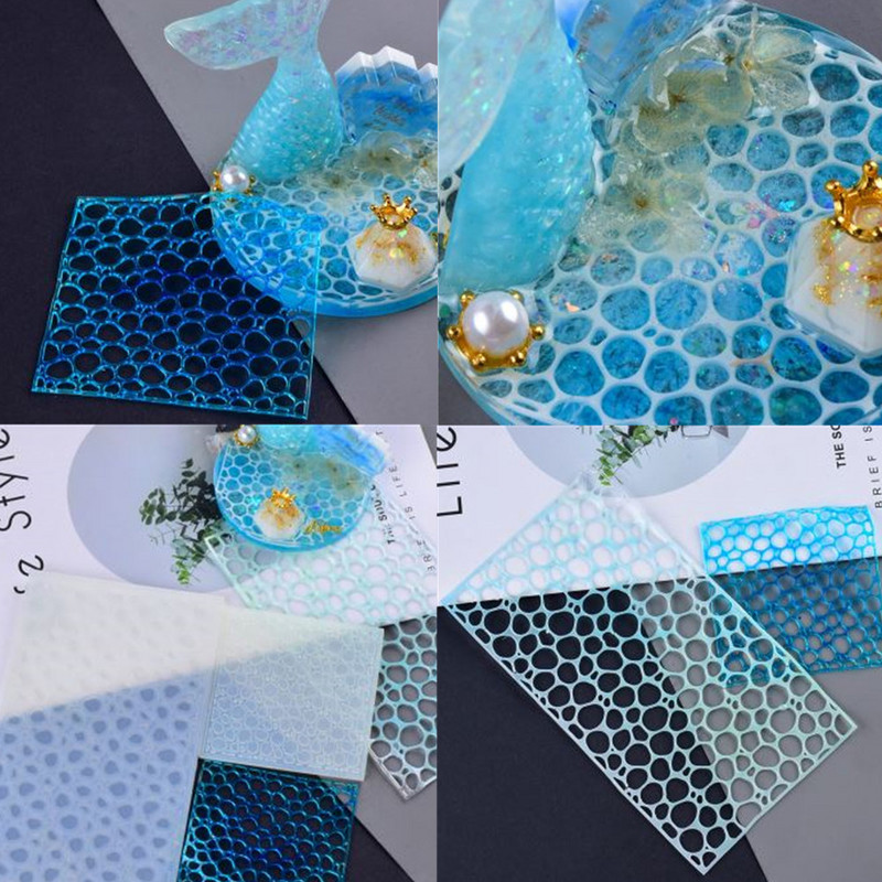1 db Sea Wave kristály szilikon öntőforma Ocean Wind sorozat Water Wave Ripple epoxigyanta öntőforma barkács ékszerkészítéshez.