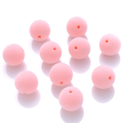 10pcs/lot 12mm 15mm Okrugle akrilne perle Boje slatkiša Okrugle pahuljaste labave razmaknice za izradu nakita DIY narukvica ogrlica