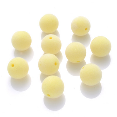 10pcs/lot 12mm 15mm Okrugle akrilne perle Boje slatkiša Okrugle pahuljaste labave razmaknice za izradu nakita DIY narukvica ogrlica