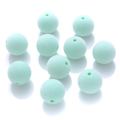 10pcs/lot 12mm 15mm Okrugle akrilne perle Boje slatkiša Okrugle pahuljaste labave razmaknice za izradu nakita DIY narukvica ogrlica