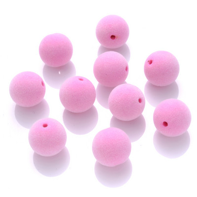 10pcs/lot 12mm 15mm Okrugle akrilne perle Boje slatkiša Okrugle pahuljaste labave razmaknice za izradu nakita DIY narukvica ogrlica