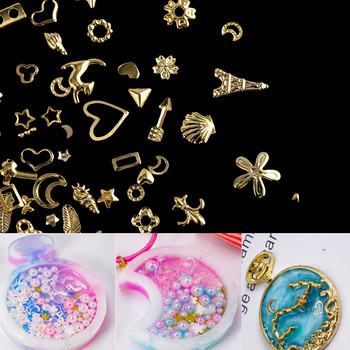 1Box Mixed Nail Art Glitter Metal 3D Mix Frame Charm Πλαίσιο UV Εποξειδική ρητίνη Γεμίσματα κοσμημάτων Υλικό για κοσμήματα DIY Crafts