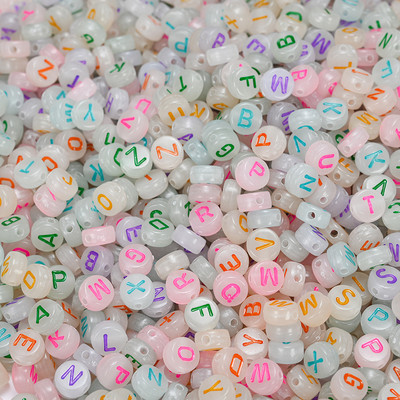 100 buc/lot margele acrilice cu litere albe, rotunde, plate, cu alfabet, margele distanțiere pentru realizarea de bijuterii, brățări artizanale