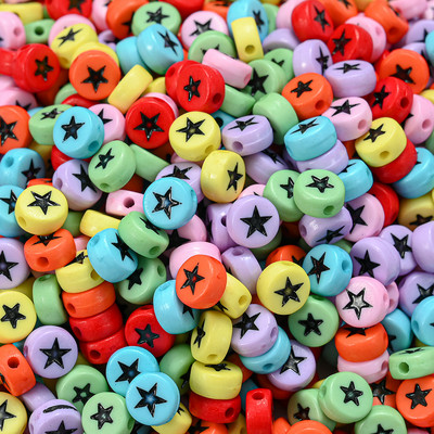 100 buc/lot margele acrilice cu litere albe, rotunde, plate, cu alfabet, margele distanțiere pentru realizarea de bijuterii, brățări artizanale