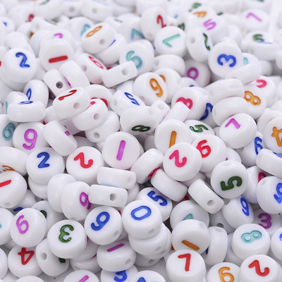 100 buc/lot margele acrilice cu litere albe, rotunde, plate, cu alfabet, margele distanțiere pentru realizarea de bijuterii, brățări artizanale