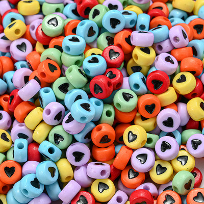 100 buc/lot margele acrilice cu litere albe, rotunde, plate, cu alfabet, margele distanțiere pentru realizarea de bijuterii, brățări artizanale