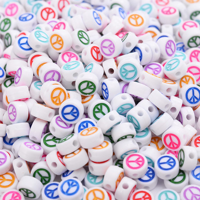 100 buc/lot margele acrilice cu litere albe, rotunde, plate, cu alfabet, margele distanțiere pentru realizarea de bijuterii, brățări artizanale