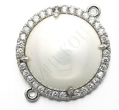 17 * 22 mm-es Kiváló minőségű gyöngy gyöngyök burkolt cirkónium sárgaréz csatlakozók barkács ékszer leletek, lyuk: 0,5 mm, modell: VS236