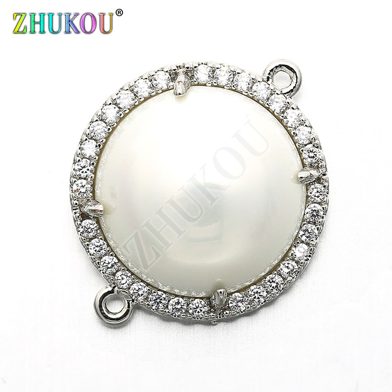 17 * 22 mm-es Kiváló minőségű gyöngy gyöngyök burkolt cirkónium sárgaréz csatlakozók barkács ékszer leletek, lyuk: 0,5 mm, modell: VS236