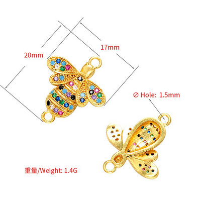 ZHUKOU 15x18mm Kiváló minőségű bagoly/rovar/pillangó csatlakozó ékszerekhez Making Findings tartozékok modell: VS366