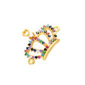 ZHUKOU 17x23mm Crown Candy Crystal Connector nyaklánc karkötő ékszer kiegészítők Gyártási modell:VS369