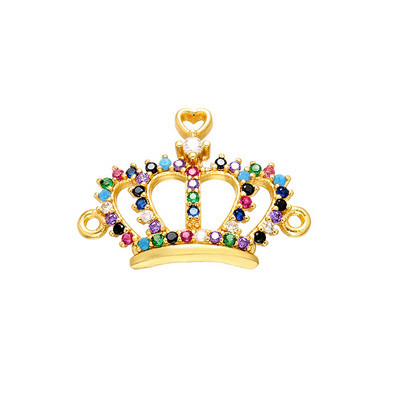 ZHUKOU 17x23mm Crown Candy Crystal Connector nyaklánc karkötő ékszer kiegészítők Gyártási modell:VS369