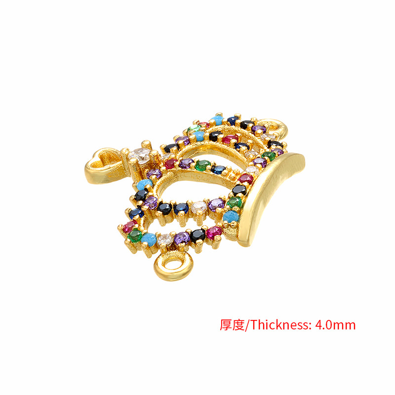 ZHUKOU 17x23mm Crown Candy Crystal Connector nyaklánc karkötő ékszer kiegészítők Gyártási modell:VS369