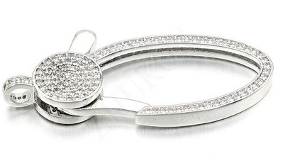 18*44 mm mesingane kubične cirkonijeve kukice za kopče od jastoga za DIY nakit, različite boje, rupa: 3 mm, model: VK64