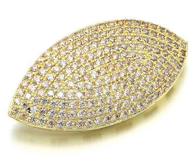 17*34mm BrassCubic Zirconia Placat cu aur Charms conectori, gaura: 1mm, model: VS227