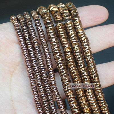 4/6mm 250db /200db Natúr hematit Hullámos korongok Forma Távtartó Laza gyöngyök, Barkács ékszerkészítéshez!