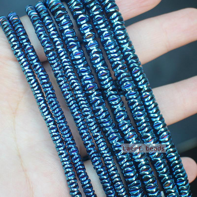 4/6mm 250db /200db Natúr hematit Hullámos korongok Forma Távtartó Laza gyöngyök, Barkács ékszerkészítéshez!