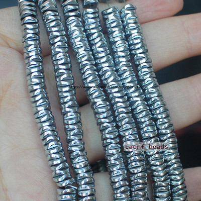 4/6mm 250db /200db Natúr hematit Hullámos korongok Forma Távtartó Laza gyöngyök, Barkács ékszerkészítéshez!