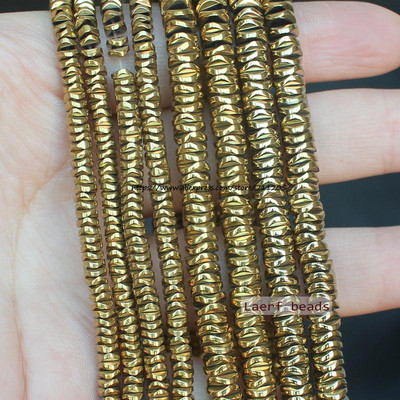 4/6mm 250db /200db Natúr hematit Hullámos korongok Forma Távtartó Laza gyöngyök, Barkács ékszerkészítéshez!