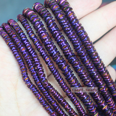 4/6mm 250db /200db Natúr hematit Hullámos korongok Forma Távtartó Laza gyöngyök, Barkács ékszerkészítéshez!