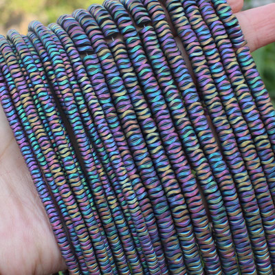 4/6mm 250db /200db Natúr hematit Hullámos korongok Forma Távtartó Laza gyöngyök, Barkács ékszerkészítéshez!