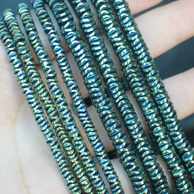 4/6mm 250db /200db Natúr hematit Hullámos korongok Forma Távtartó Laza gyöngyök, Barkács ékszerkészítéshez!