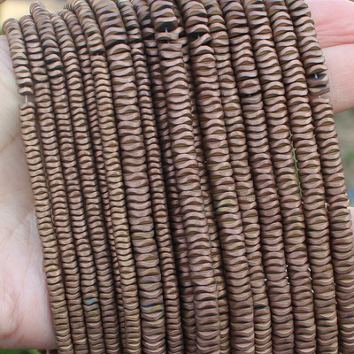 4/6mm 250db /200db Natúr hematit Hullámos korongok Forma Távtartó Laza gyöngyök, Barkács ékszerkészítéshez!