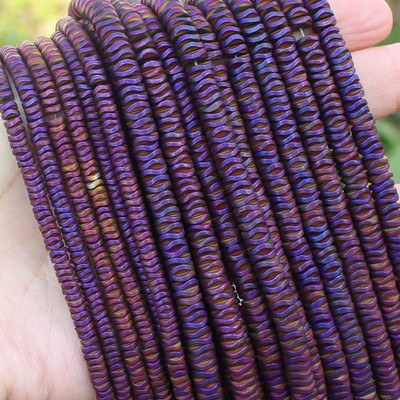 4/6mm 250db /200db Natúr hematit Hullámos korongok Forma Távtartó Laza gyöngyök, Barkács ékszerkészítéshez!