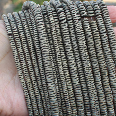 4/6mm 250db /200db Natúr hematit Hullámos korongok Forma Távtartó Laza gyöngyök, Barkács ékszerkészítéshez!