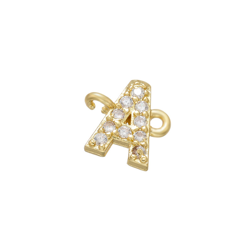 ZHUKOU 8x10mm arany színű 26 betűs csatlakozó barkács kézzel készített karkötőhöz Ékszerkészítési kiegészítők Kellékek nagykereskedelme VS461