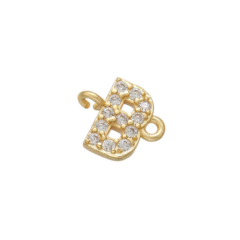 ZHUKOU 8x10mm arany színű 26 betűs csatlakozó barkács kézzel készített karkötőhöz Ékszerkészítési kiegészítők Kellékek nagykereskedelme VS461