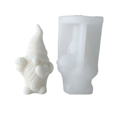 Valentines Old Man gyanta forma aromaterápiás gyertya szilikon forma aranyos gnome epoxi forma gyanta öntéshez otthoni dekorációhoz