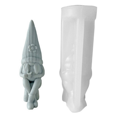 Valentines Old Man gyanta forma aromaterápiás gyertya szilikon forma aranyos gnome epoxi forma gyanta öntéshez otthoni dekorációhoz