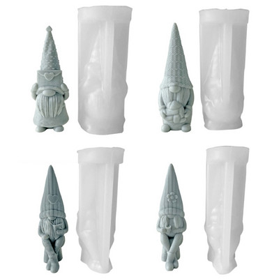 Valentines Old Man gyanta forma aromaterápiás gyertya szilikon forma aranyos gnome epoxi forma gyanta öntéshez otthoni dekorációhoz