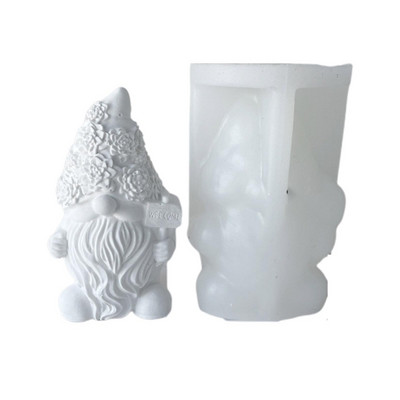 Valentines Old Man gyanta forma aromaterápiás gyertya szilikon forma aranyos gnome epoxi forma gyanta öntéshez otthoni dekorációhoz