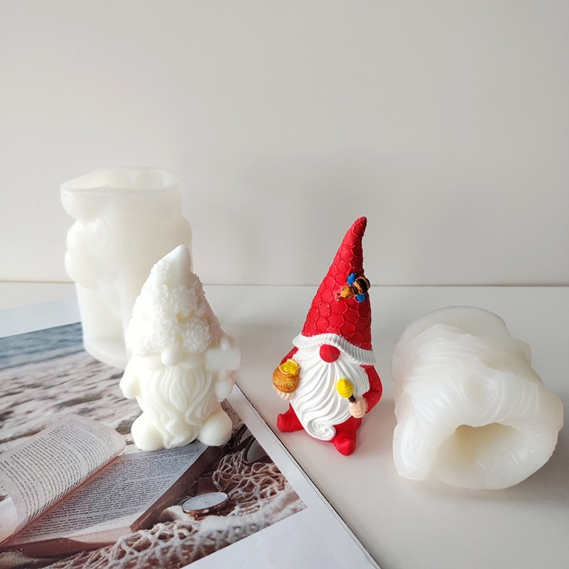 Valentines Old Man gyanta forma aromaterápiás gyertya szilikon forma aranyos gnome epoxi forma gyanta öntéshez otthoni dekorációhoz