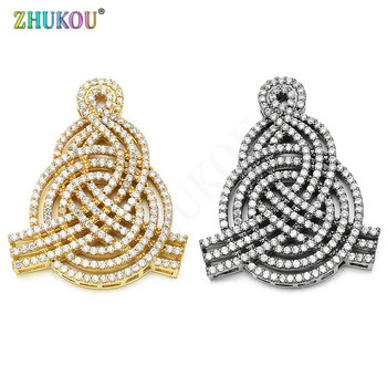 35*43 χιλιοστά Brass Cubic Zirconia Charms Connectors DIY κοσμήματα βραχιόλι κολιέ κατασκευή, μοντέλο: VS271