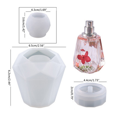Diy Crystal Epoxy Resin Forma Vágott felület Szabálytalan parfümös Palack Tároló Dekoráció Szilikon Forma Tartály Epoxi Forma