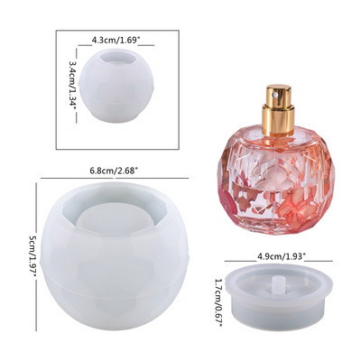 Diy Crystal Epoxy Resin Forma Vágott felület Szabálytalan parfümös Palack Tároló Dekoráció Szilikon Forma Tartály Epoxi Forma