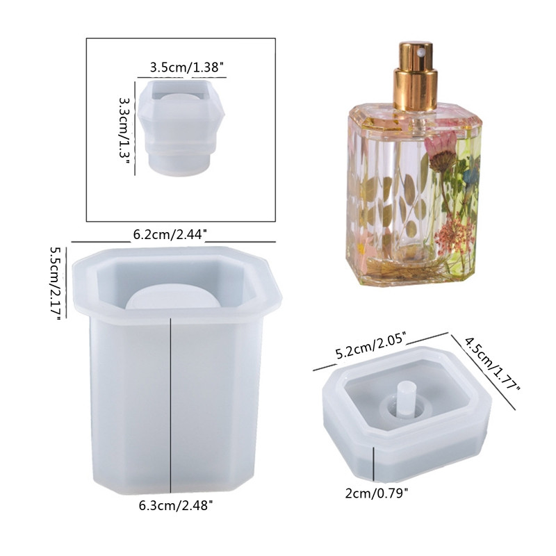 Diy Crystal Epoxy Resin Forma Vágott felület Szabálytalan parfümös Palack Tároló Dekoráció Szilikon Forma Tartály Epoxi Forma