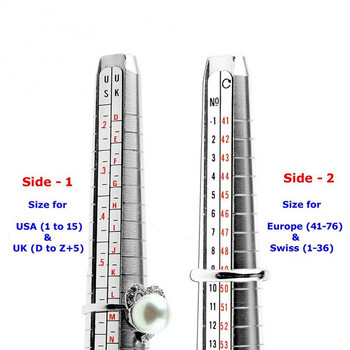 Ново оборудване за измерване на размерите на пръстите Пръстен с метална пръчка Sizer Ring Stick Enlarger Дорник Комплект инструменти за измерване на брачен пръстен
