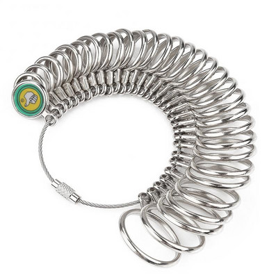 Ново оборудване за измерване на размерите на пръстите Пръстен с метална пръчка Sizer Ring Stick Enlarger Дорник Комплект инструменти за измерване на брачен пръстен