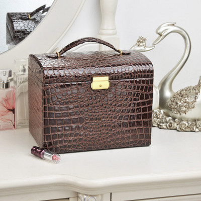 2019 Cel mai nou lux, practic, cutie de bijuterii din piele, cercei, pandantiv, bijuterii, cutie de ambalare pentru cadou, cutie portabilă de cadou