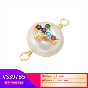 ZHUKOU μόδας Pearl Star Love Moon Connector για γυναίκες Βραχιόλι Κολιέ Bead Connector Κοσμήματα Αξεσουάρ μοντέλο:VS397