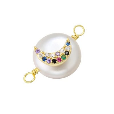 ZHUKOU divat Pearl Star Love Moon csatlakozó női karkötő nyaklánc gyöngycsatlakozó ékszer kiegészítők modell:VS397