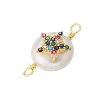 ZHUKOU divat Pearl Star Love Moon csatlakozó női karkötő nyaklánc gyöngycsatlakozó ékszer kiegészítők modell:VS397