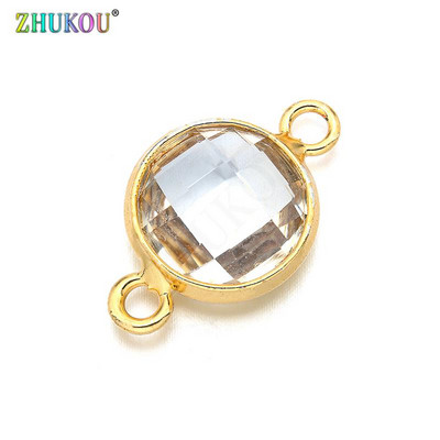 1db 13*21mm Charms női nyaklánc medálok cirkónia kerek csatlakozók barkács ékszer lelet kiegészítők, modell: VS284C